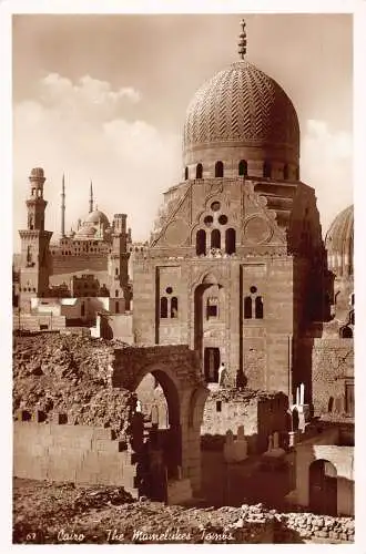 A765 Ägypten Kairo Die Mamelukesgräber RPPC Vintage Postkarte