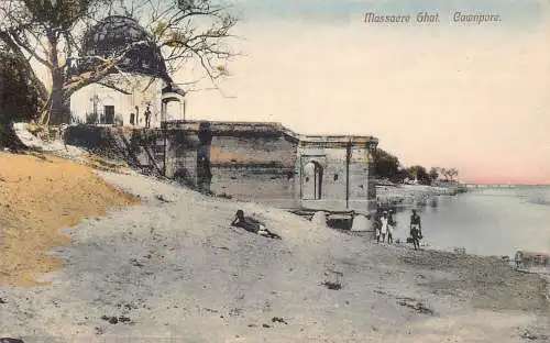 A005 Indien Massaker Ghat Cawnpore Strand Vintage Postkarte