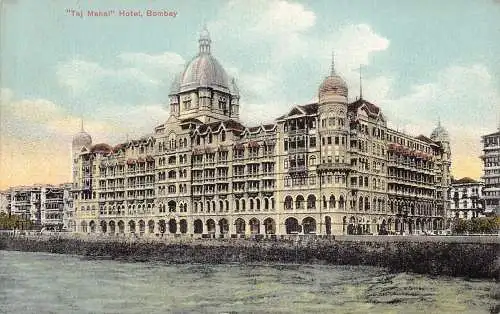 A005 Indien Bombay Mumbai Taj Mahal Hotel Vintage Postkarte