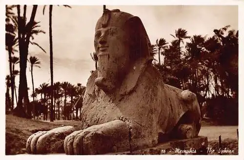 A765 Ägypten Memphis The Sphinx RPPC Vintage Postkarte