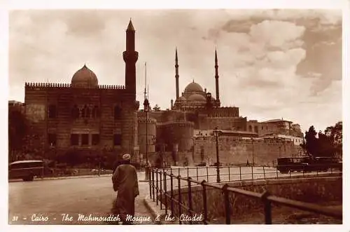 A765 Ägypten Kairo Mahmoudieh Moschee und Zitadelle RPPC Vintage Postkarte
