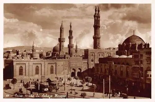 A765 Ägypten Kairo Die El Azhare Moschee RPPC Vintage Postkarte