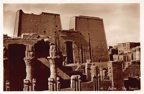A765 Ägypten Edfou Der Tempel RPPC Vintage Postkarte