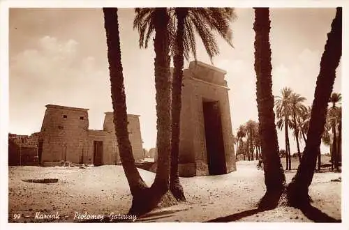 A765 Ägypten Karnak Ptolomey Gateway RPPC Vintage Postkarte