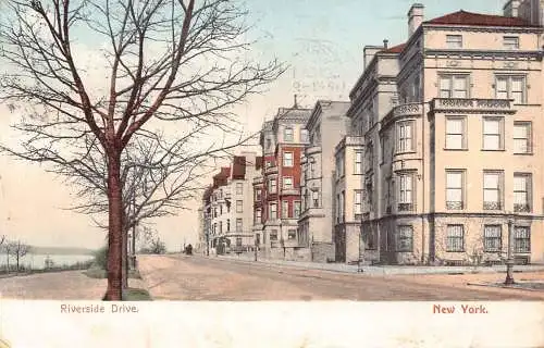 A766 US New York City Riverside Drive Vintage Postkarte