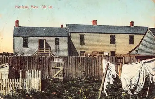 A766 USA 1907 Nantucket Massachusetts Old Jail Vintage Postkarte