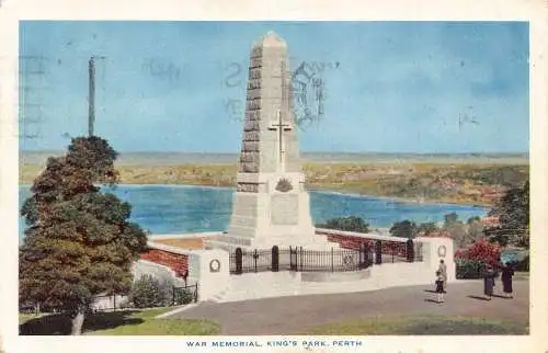 A766 Australien 1958 War Memorial King's Park Perth Vintage Postkarte