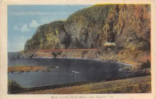 A766 Kanada Nerztunnel North Shore Lake Superior Vintage Postkarte
