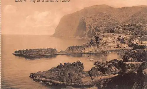 A001 Portugal Madeira Bucht von Camara de Lobos Vintage Postkarte