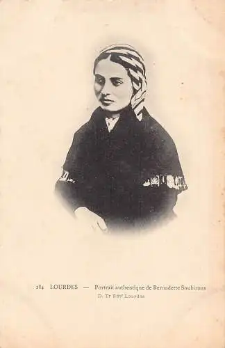 A767 Frankreich Lourdes Portrait Bernadette Soubirons alte Postkarte