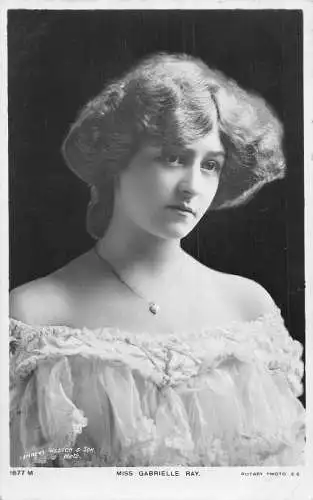 A768 Edwardianische britische Schauspielerin Miss Gabrielle Ray Portrait RPPC Postkarte