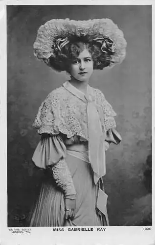 A768 Edwardianische britische Schauspielerin Miss Gabrielle Ray 1908 alte Postkarte