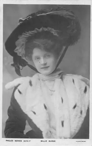 A768 Edwardianische britische Schauspielerin Miss Billie Burke Portrait RPPC Postkarte
