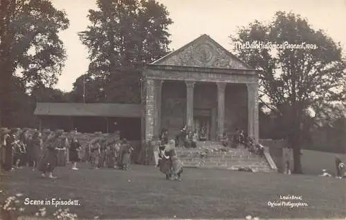 A769 Bath Historischer Festzug 1909 Szene in Episode II RPPC Postkarte