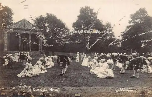 A769 Bath Historischer Festzug 1909 Ep VII Menuett Tanz RPPC Postkarte