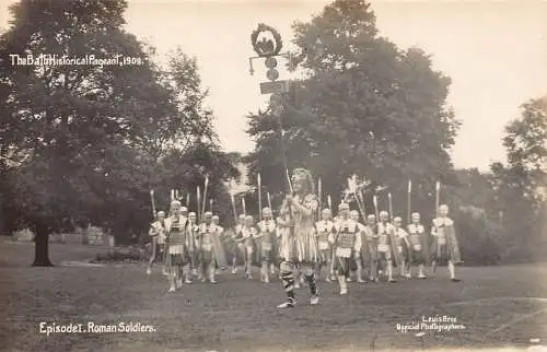 A769 Bath Historischer Festzug 1909 Ep I Römische Soldaten RPPC Postkarte