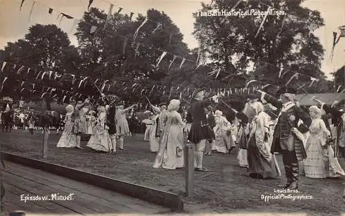 A769 Bath Historischer Festzug 1909 Menuett Tanz RPPC Postkarte