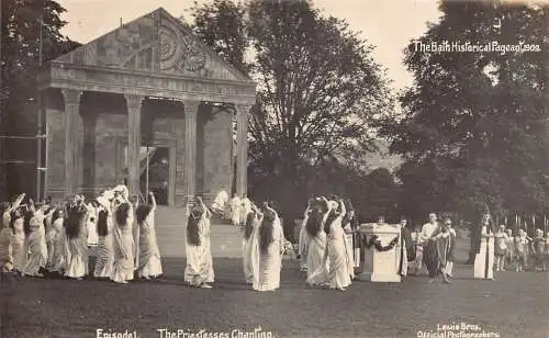 A769 Bath Historischer Festzug 1909 Priesterinnen Gesang Ep I RPPC Postkarte