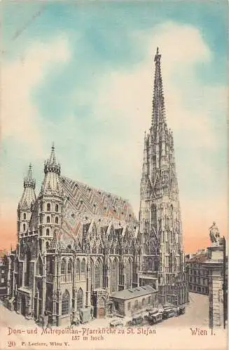 A002 Österreich Wiener Dom Metropolitan Pfarrkirche St. Stephan Postkarte