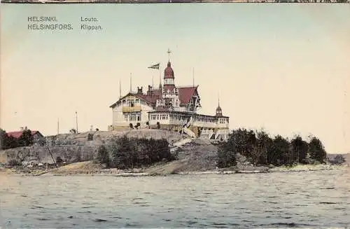 L391 Finnland Helsinki Louto Klippan Vintage Postkarte