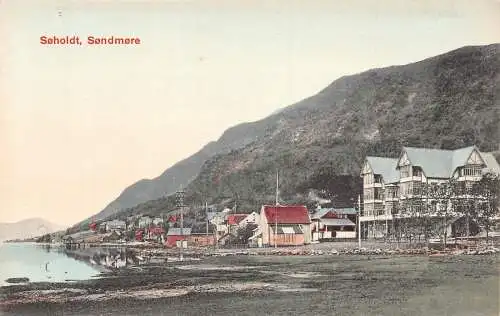L390 Norwegen Soholdt Sondmore Vintage Postkarte