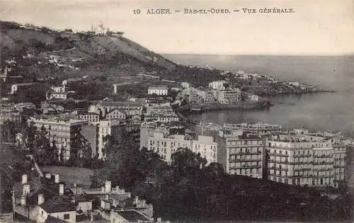 L391 Algerien Bab-El-Oued Panoramablick Vintage Postkarte