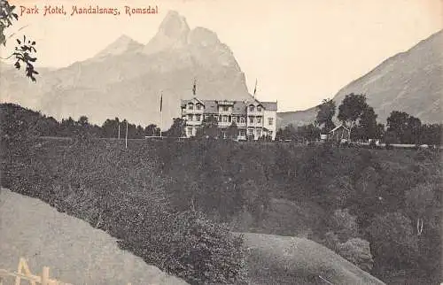 L389 Norwegen Park Hotel Aandalsnaes Romsdal Vintage Postkarte