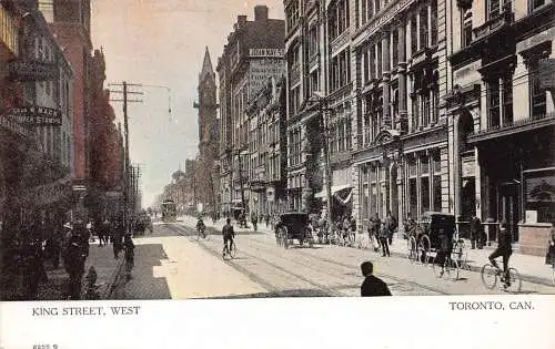 L387 Kanada Toronto King Street West Radfahrer John Kay adv CrasW Mack Postkarte