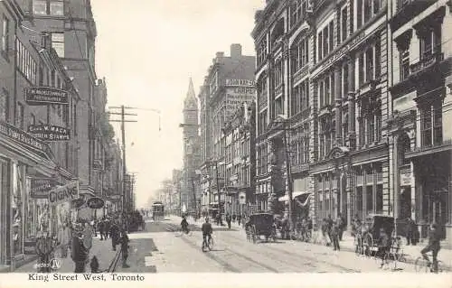 L388 Kanada Toronto King Street West Zigarren Stempel Optical Parlor Postkarte