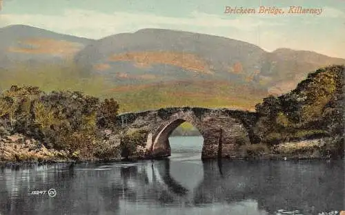 L386 Irland Killarney Brickeen Bridge Vintage Postkarte