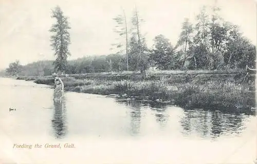 L387 Kanada Galt Fording Das große Mädchen im Wasser Vintage Postkarte