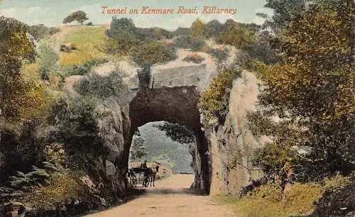 L386 Irland Killarney Tunnel der Kenmare Road Killarney Kutsche Postkarte