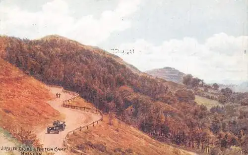 L244 England 1917 Jubilee Drive und British Camp Malvern Car Oldtimer Postkarte