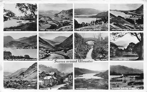L244 England 1962 Szenen um die Ullswater Bridge Lake Patterdale Postkarte