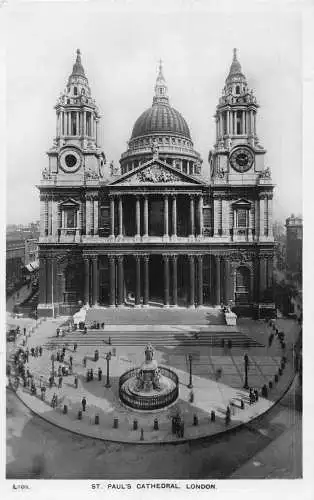 L244 England St Paul's Cathedral London Vintage Postkarte