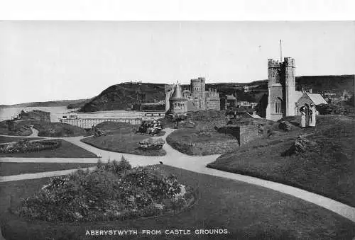 L244 Wales Aberystwyth von Castle Grounds Vintage Postkarte
