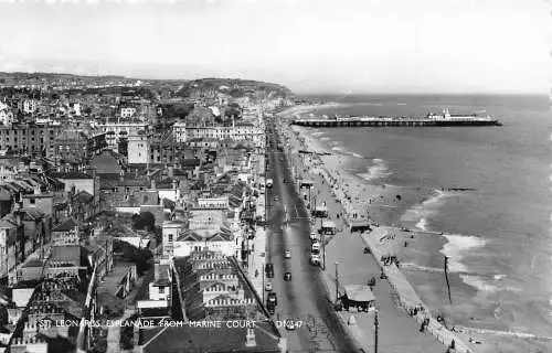 L243 England St Leonards Esplandade From Marine Court Cars Vintage Postkarte