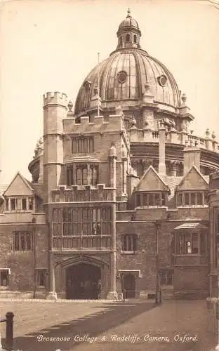 L243 England Brasenose College & Radcliffe Kamera Oxford Vintage Postkarte