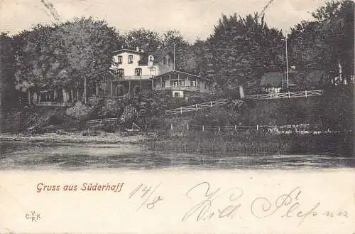 L114 Deutschland 1901 Gruss aus Südhaff Postkarte