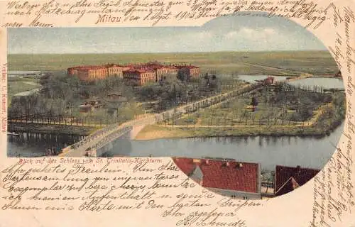 L114 Lettland Mitau Jelgava 1903 Postkarte
