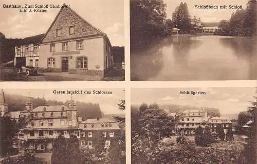 L114 Deutschland Gasthaus "Zum Schloss Gimborn" Vintage Postkarte