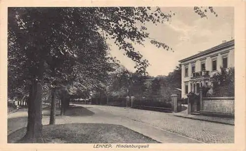 L114 Deutschland Lennep Hindenburgwall Vintage Postkarte