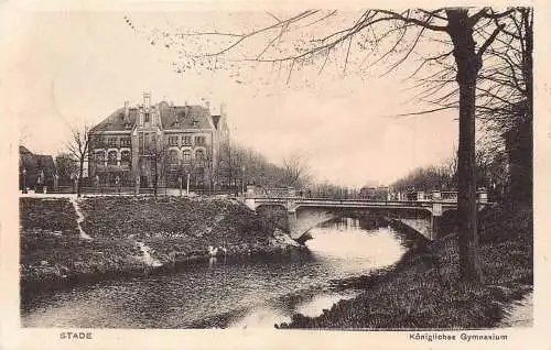 L113 Deutschland Stade Königliches Gymnasium 1911 Postkarte