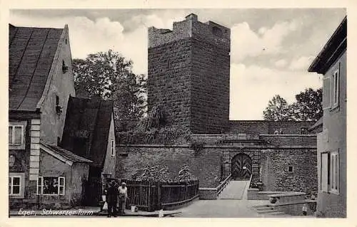 L114 Ungarn Eger Schwarzer Turm Postkarte