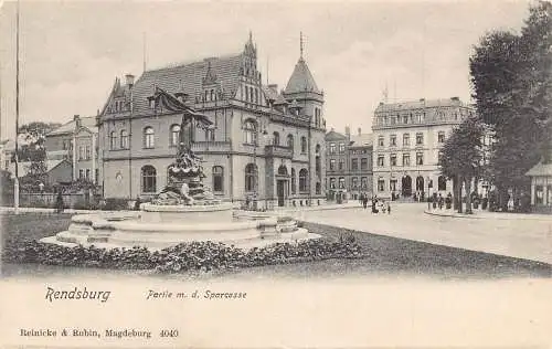 L113 Deutschland Rendsburg Holstein an de Sparkasse Bank Postkarte