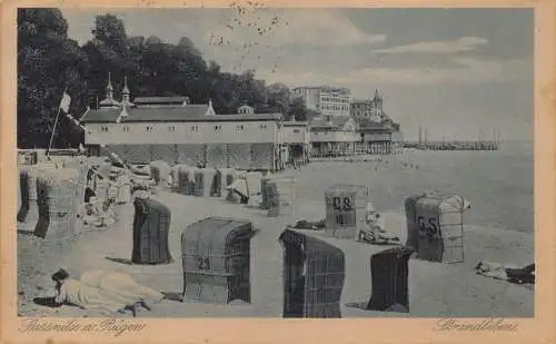 L046 Deutschland 1920 Sassnitz ar Rügen Strandleben Vintage Postkarte