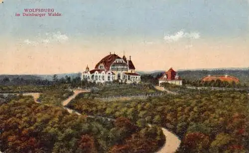 A179 Deutschland 1921 Wolfsburg im Duisburger Schloss Vintage Postkarte