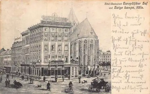A179 Deutschland Hotel Restaurant Europäischer Hof Pilsner Urquell Köln Postkarte