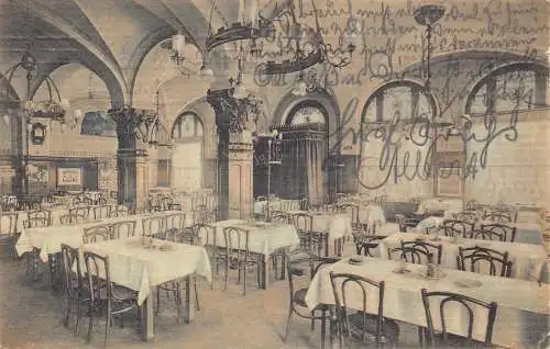 A179 Deutschland 1911 Hotel Duesseldorfer Hof Düsseldorf Restaurant Postkarte