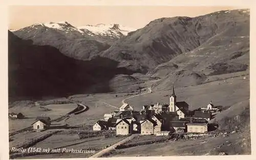 A180 Schweiz Realp 1542m Mit Furkastrasse Vintage Postkarte
